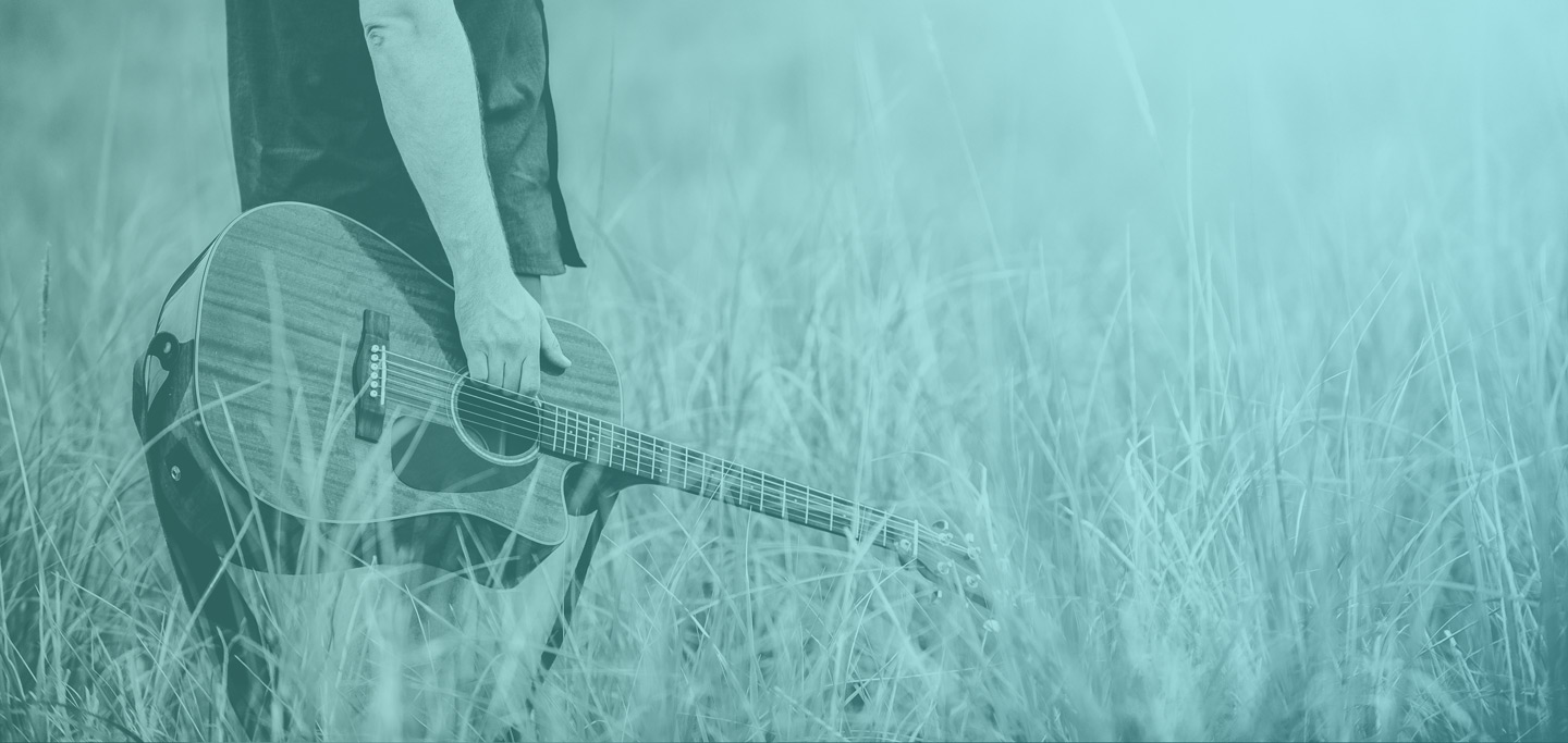 Background interests - picture of a guitar in field